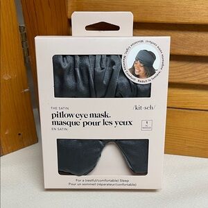 Kitsch Satin Pillow Eye Mask in Jet Black